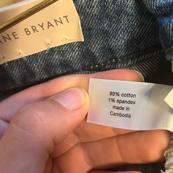 Lane Bryant denim boyfriend capris Petite  mid-rise size 14p NWT - Picture 4 of 8